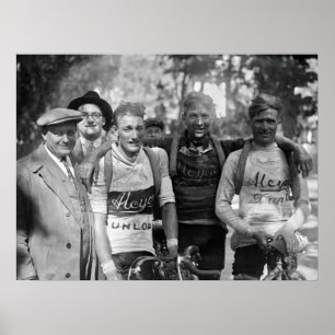 Poster Visages boueux Tour de France 1928 Après l'étape 1