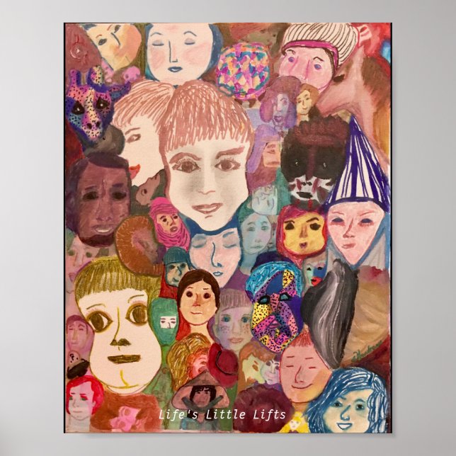 Poster Visages du monde par artiste, dHardman (Devant)