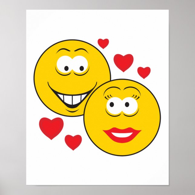 Poster Visages en amour Valentine (Devant)