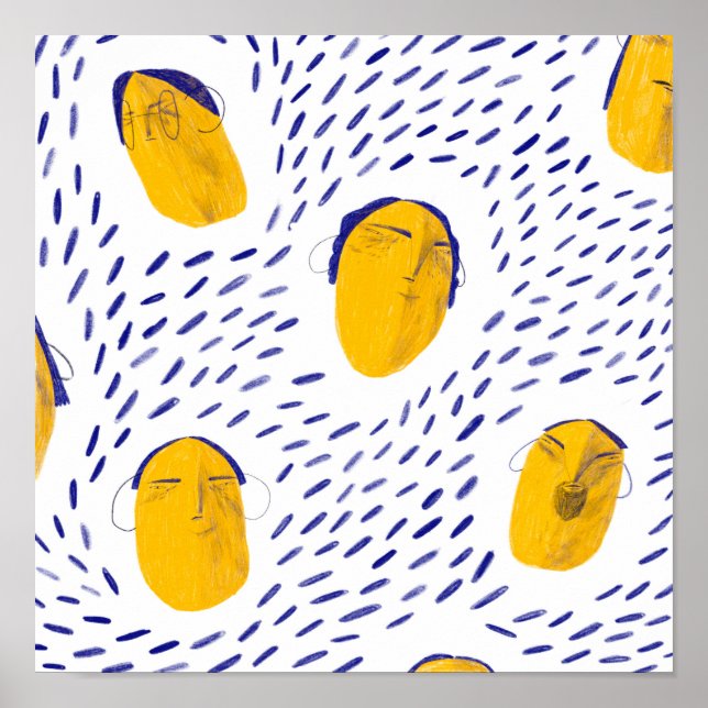 Poster Visages jaunes (Devant)