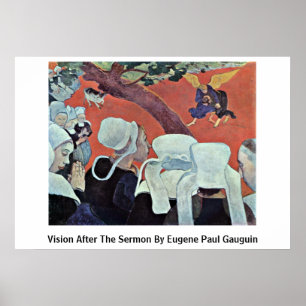 Poster Vision Après Le Sermon Par Eugene Paul Gauguin