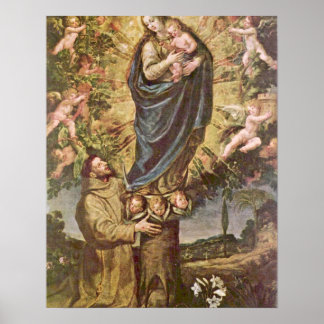 Poster Vision de Saint François par Vincenzo Carducci