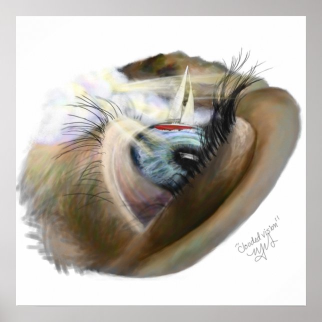 Poster Vision nuageuse (Devant)