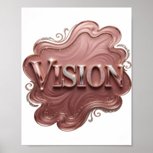 Poster VISION Rose Iconique