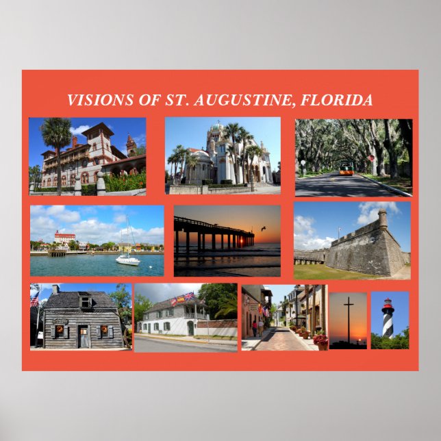 Poster Visions de l'historique Saint Augustin, Floride (Devant)