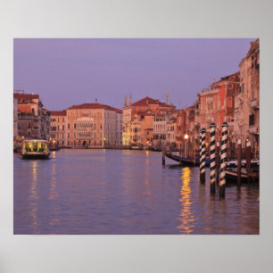 Poster Visite guidée du Grand Canal à Venise, Italie, tôt