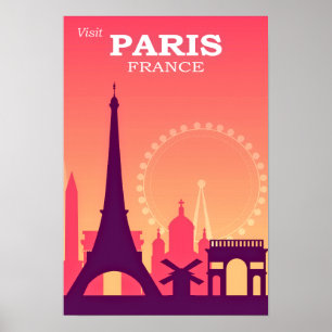 Poster Visite Paris Vintage