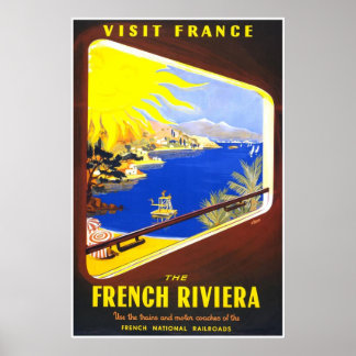 Poster Visite vintage France