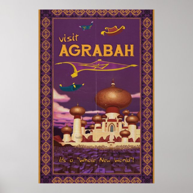 Poster Visiter Agrabah (Devant)