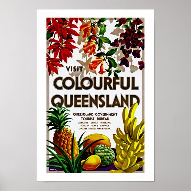 Poster Visiter Colorful Queensland (Devant)
