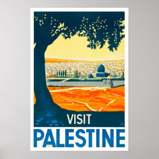Poster Visiter le Vintage voyage palestinien