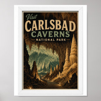 Poster Visiter le voyage au parc national de Carlsbad Cav