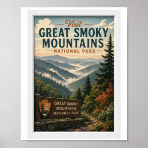 Poster Visiter le voyage au parc national des Great Smoky