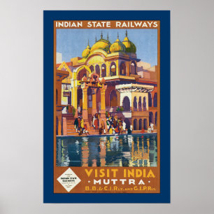 Poster Visiter l'Inde ~ Muttra
