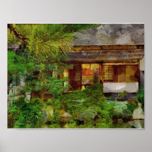 Poster Visiteur de Chambre de thé de jardin de 241