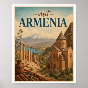 Poster Visitez Armenia Travel Vintage
