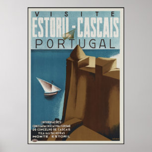 Poster Visitez Estoril-Cascais Portugal