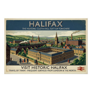 Poster Visitez Halifax Historique - Art de l'affiche de v