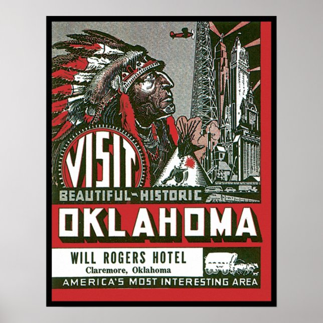 Poster Visitez la magnifique Oklahoma historique (Devant)