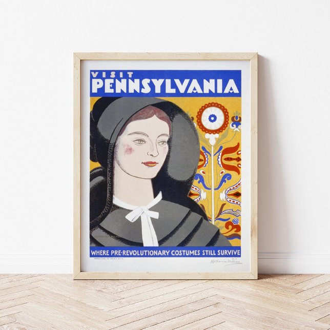 Poster Visitez la Pennsylvanie | Vintage voyage (Créateur téléchargé)