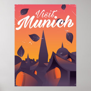 Poster Visitez l'affiche de voyage de Munich Allemagne
