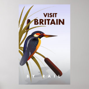 Poster Visitez l'affiche de voyage vintage de Grande-Bret