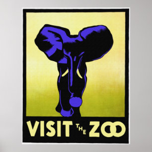Poster Visitez l'affiche du zoo
