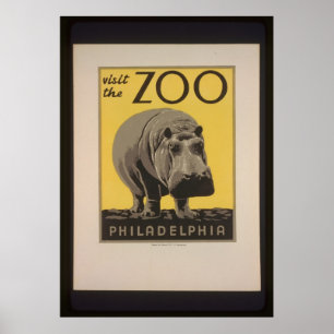 Poster Visitez l'affiche du zoo de Philadelphie