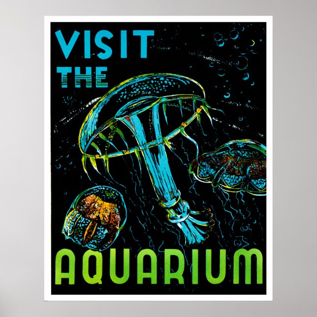 Poster Visitez l'Aquarium WPA (Devant)