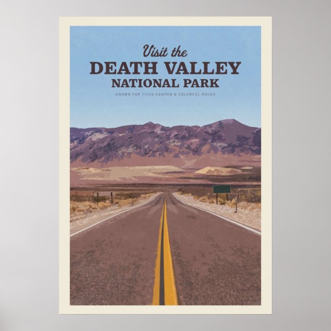 Poster Visitez le parc national de Death Valley (Devant)
