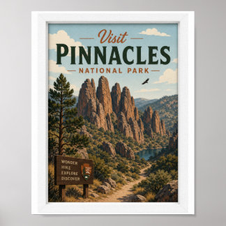 Poster Visitez le parc national de Pinnacles Voyage Vinta