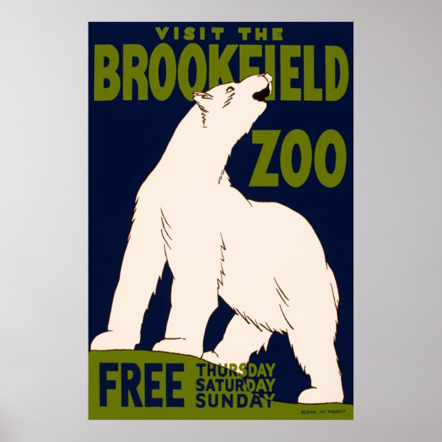 Poster Visitez le zoo de Brookfield (Devant)