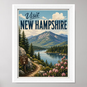 Poster Visitez les antiquités de voyage du New Hampshire