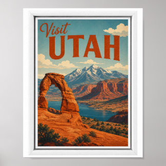 Poster Visitez Utah Travel Vintage