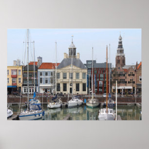 Poster Vissershaven View, Vlissingen, Pays-Bas