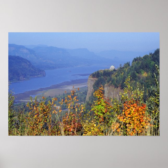 Poster Vista House, haut sur Crown Point à la bouche (Devant)