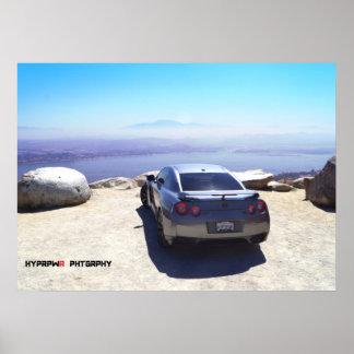 Poster "Vista" Nissan GT-R sur le sommet du monde