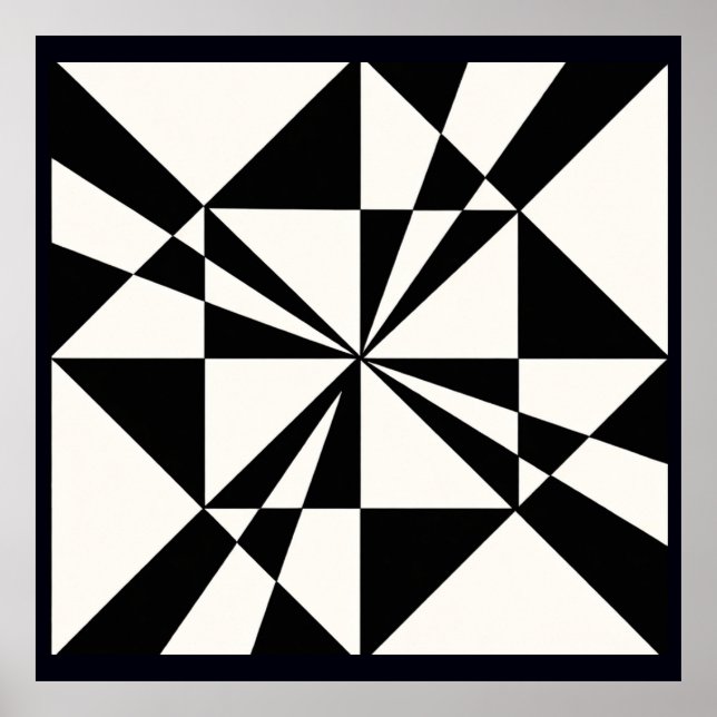 Poster Visual Pull | Modern Stretched Canvas Print (Devant)