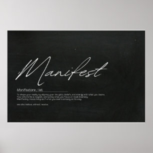 Poster Visualiser, Créer, Manifeste : Art Inspirant