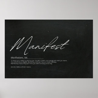 Poster Visualiser, Créer, Manifeste : Art Inspirant