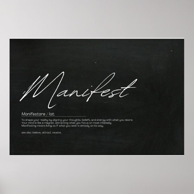 Poster Visualiser, Créer, Manifeste : Art Inspirant (Devant)