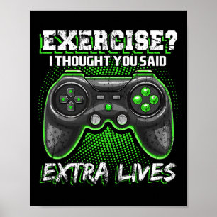 Poster Vit Funny contrôleur de jeu vidéo Retro Gamer Boys