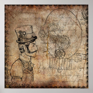 Poster Vitesses de monsieur de Steampunk rétros