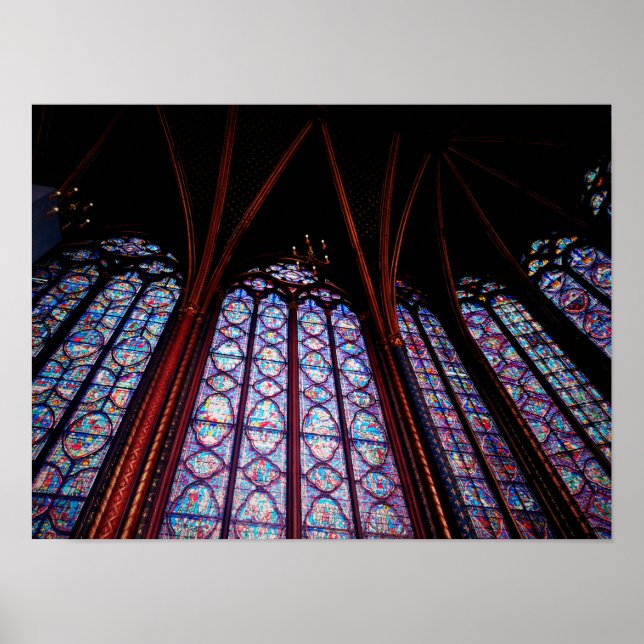 Poster Vitrail de la Sainte-Chapelle à Paris Photo (Devant)