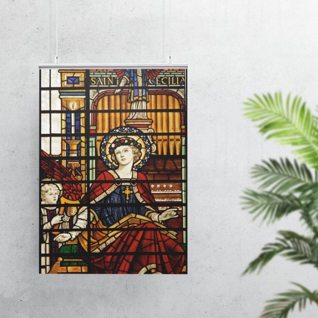 Poster Vitrail de Saint Cecilia (Créateur téléchargé)