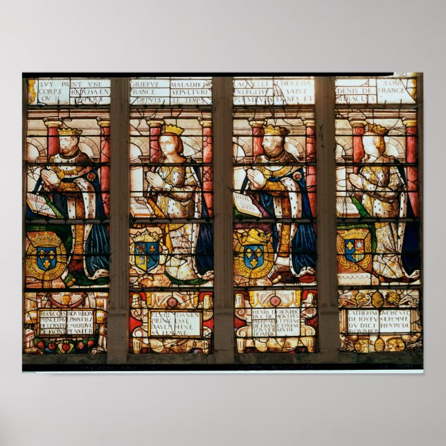 Poster Vitrail représentant François de Bourbon (Devant)