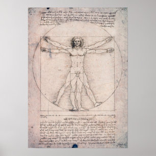 Poster Vitruvien, Léonard de Vinci