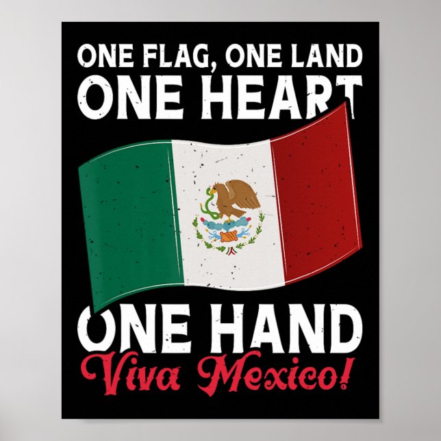 Poster Viva Mexico - Mexique Drapeau de l'indépendance me (Devant)