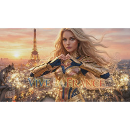 POSTER VIVE LA FRANCE - PARIS