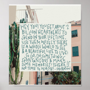 Poster Vivent votre citation de la vie